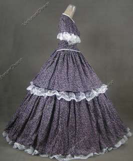 Civil War Southern Belle Cotton Ball Gown Dress 168 L  