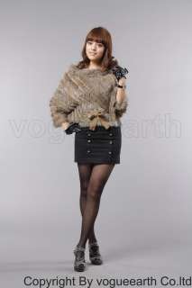 527 new real rabbit fur 4 color shawl/vest/coat/jacket  