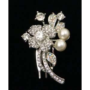    Cyrstal Hair Comb With Pearl Hair Comb 3408 