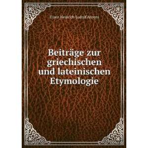   Etymologie Franz Heinrich Ludolf Ahrens  Books