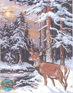 Cross Stitch Kit ~ UK Imported Maia Stag Deer in Forest  