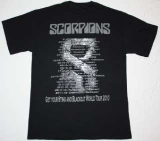 SCORPIONS STING IN THE TAIL TOUR 2010 CLASSIC HARD ROCK BAND NEW BLACK 
