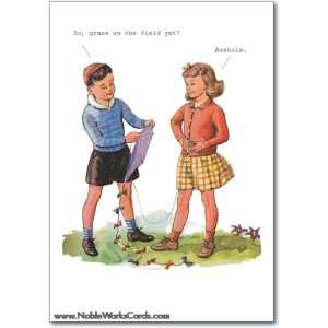  Funny Birthday Card Grass On Field Humor Greeting Dan 