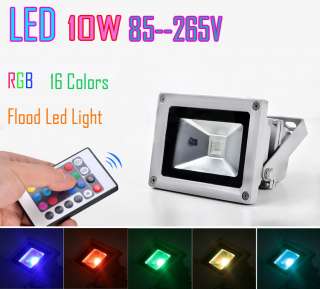 10W 110 220V RGB Color Outdoor Remote LED Flood Wash Light Outdoor 