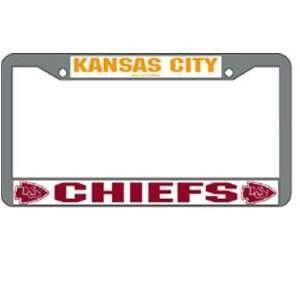  Kansas City Chiefs NFL Chrome License Plate Frame Sports 
