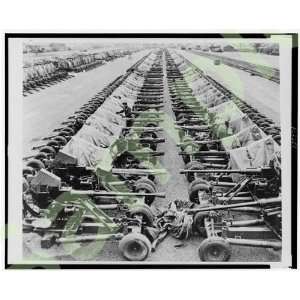  1944 Rows of 40mm Bofors Howitzers light anti aircraft 