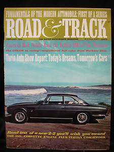 ROAD & TRACK MAGAZINE ~ 1964 FEBRUARY ~TURIN AUTO SHOW REPORT 