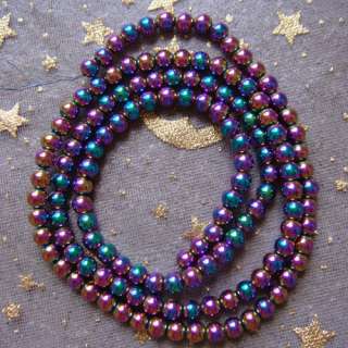 L0538 Multicolor Hematite Gemstone Round Loose Beads  