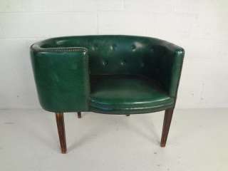 1930s Tufted Naugahyde Telephone Seat (06877)r  