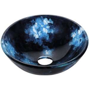  Kraus Glass Vessel Single Bowl Bath Sink GV43014CH 