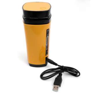 USB Warmer Heated Coffee Cup w/Automatic Stirring New  