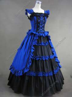 Victorian Gothic Lolita Cotton Dress Ball Gown Prom 085 L  