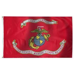  Marine Corps Retired Flag 3X5 Foot E Poly Patio, Lawn 