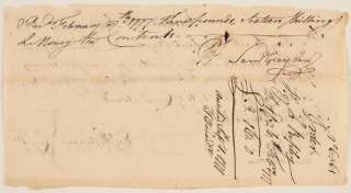 Revolutionary War Continental Messengers Payment  