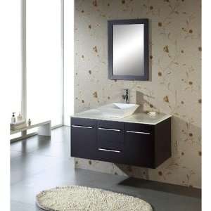 Ultra Modern Marsala 47.2 Wall Mounted Single Bathroom Vanity Set in 