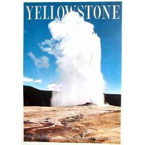   Travel Poster   Old Faithful   Yellowstone National Park Home