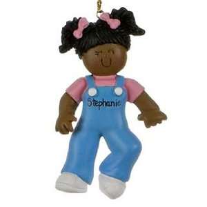   Babys First Steps Ethnic Girl Christmas Ornament