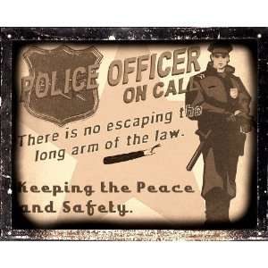  Police sign cop law badge / Mancave retro vintage office Wall 