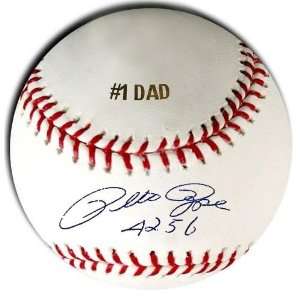 Pete Rose Signed Baseball   #1 Dad Engraved   Autographed Baseballs