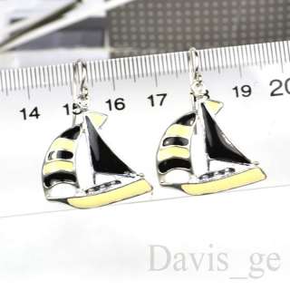 Fashion Delicate hollow out sailing earrings [zek]  