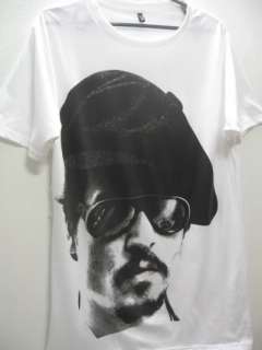 Johnny Depp Glasses Film Movie Icon Pop Rock T Shirt L  