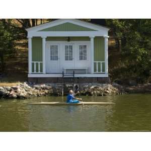  Vacation Home and Man in Kayak, Helsinki, Finland Premium 