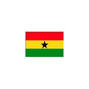  4 ft. x 6 ft. Ghana Flag w/ Line, Snap & Ring Patio, Lawn 