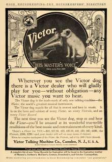 1909 Ad Victor Talking Machine Phonograph Record Dog  