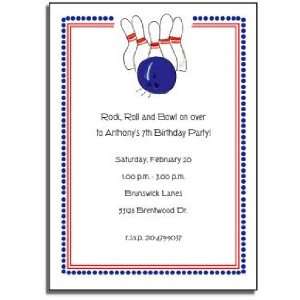  personalized invitations   bowlathon Toys & Games