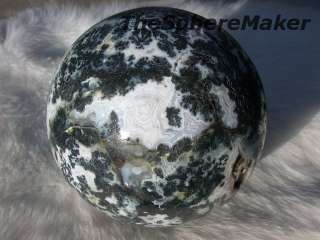   BOW AGATE SPHERE RARE DENDRITIC GEMSTONE CRYSTAL BALL WYOMING 102 mm