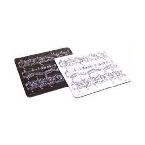  White Music Themed Mousepad