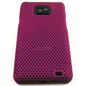  Purple Mesh Shell Cover Case for Samsung Galaxy S2 S 2 SII 