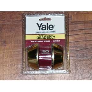  Yale (Brass Tone) Fortitude Collection Double Cylinder Deadbolt 