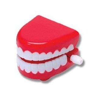  2 Chattering Chomping Wind Up TOY Walking Teeth Explore 