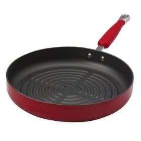 KitchenAid Nonstick 11 Inch Round Deep Grill Pan red  