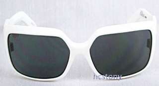 ELIZA Fashion Sunglasses WHITE w/GREY GRAY Lens NEW in Box Italy $110 