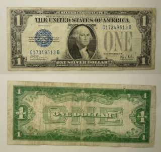 Silver Certificate $1 1928B VF cleaned?  