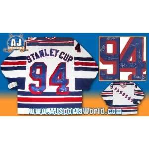  Stanley Cup NY RANGERS Team SIGNED Hockey JERSEY   Autographed NHL 