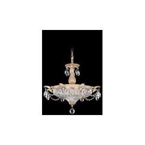 Schonbek 5652 89O Milano 3 Light Ceiling Pendant in Gilded Pewter with 