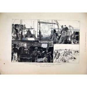  War Soudan 1884 Fight Tokar Gun Cotton Torpedo Sketch 