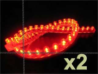 2x 48 led red flexible strip waterproof car light bulb