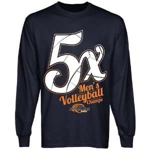   Waves Navy Blue Pepperdine 5X Volleyball Champs Long Sleeve T shirt