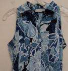 misses size 8 Newport News DRESS blue cotton sleeveless  