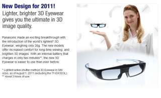 Panasonic TY EW3D3LW 3D Eyewear Glasses Lens Large Size Full Hd New 