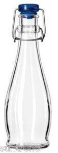 Libbey Glass 12 oz Water Bottle Wire Bail Lid 12 piece / 1 doz  