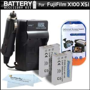 com 2 Pack Battery And Charger Kit For Fuji Fujifilm X S1, X100, XS1 