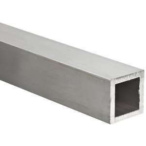 Aluminum 6063 T52 Square Tubing, ASTM B221, 1 x 1, 0.062 Wall, 36 