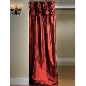  Ruched Valance Curtains Bold Red Bold Red Silk