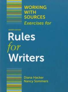   Rules for Writers by Diana Hacker, Bedford/St. Martins  Paperback