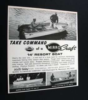 MIRRO Craft Resort Topper Pram boat boats 1966 print Ad  